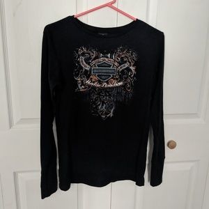 🧡🖤Harley Davidson long sleeve top